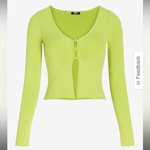 Express Body Contour Button Front Cardigan